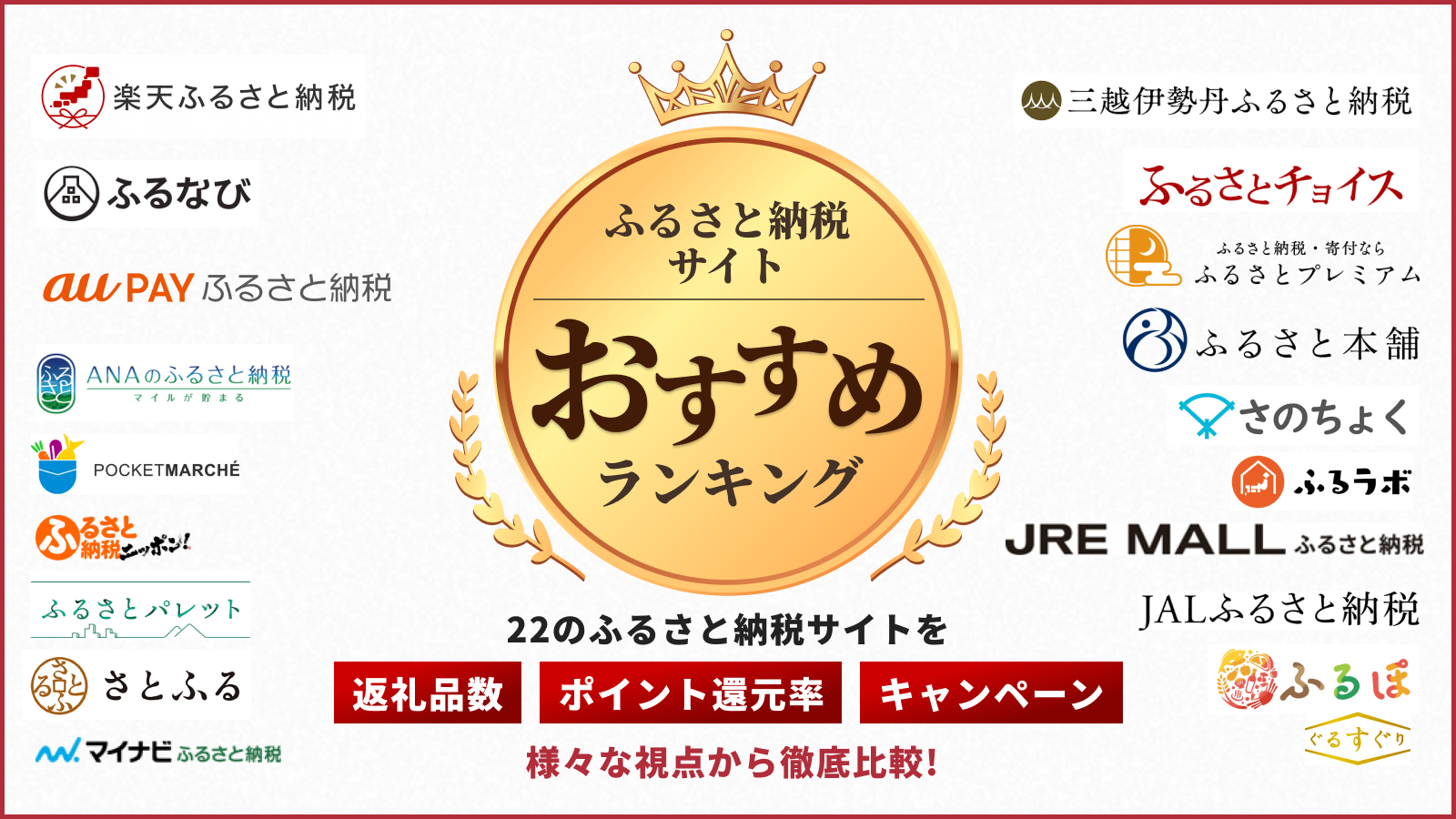 徹底比較！2023年ふるさと納税サイトおすすめベスト22を発表